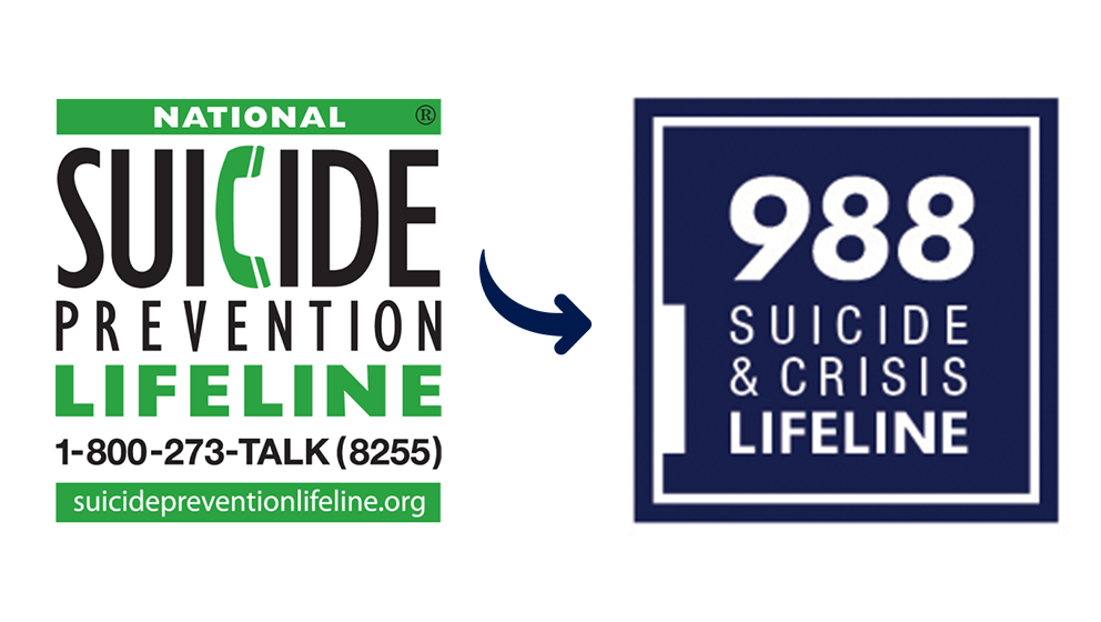 National Suicide Prevention Lifeline: 1-800-273-TALK (8255). SuicidePreventionLifeline.org. 988: Suicide & Crisis Lifeline.